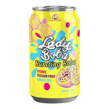 Napój niegazowany Bubble Tea o smaku Liczi - Marakuja 320 ml - Lady Boba