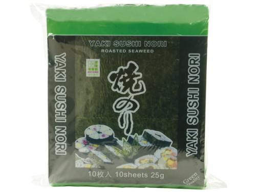 Glony do sushi Yaki Nori GREEN 25g (10 ark.) -Jhfoods