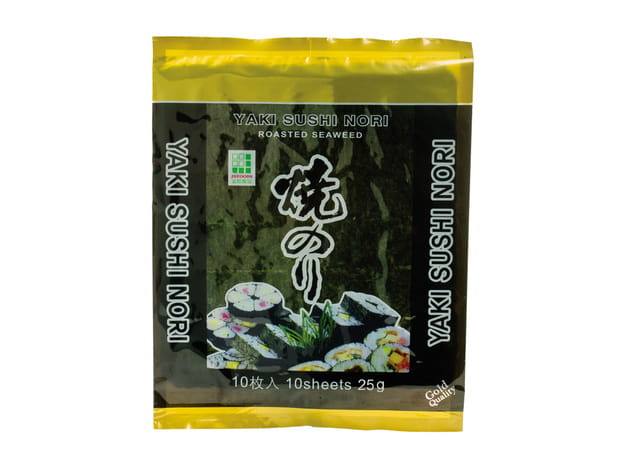 Glony do sushi Yaki Nori GOLD 25g (10 ark.) - Jhfoods