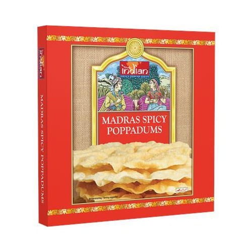Poppadums Madras, pikantne 12 x 112g