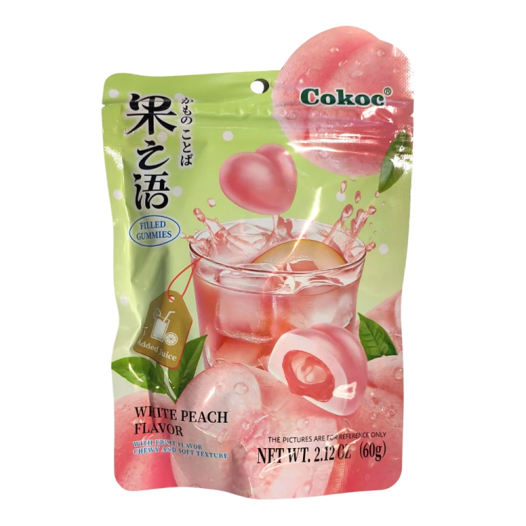 Nadziewane żelki brzoskwinia 60g - Cokoc