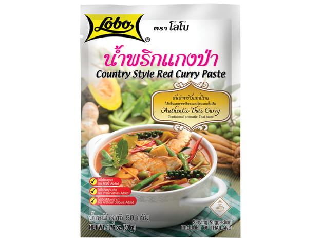 Pasta curry w stylu wiejskim Curry Red 50g - Lobo