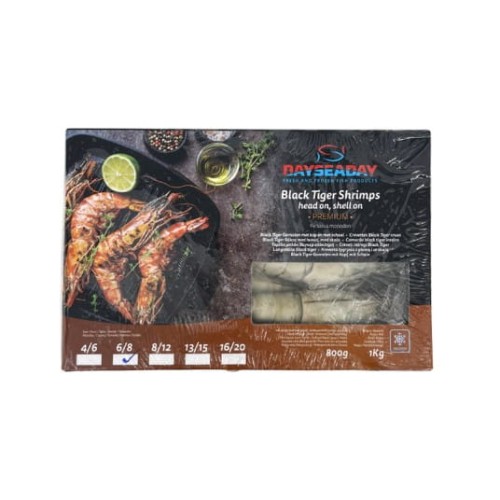 Krewetki Black Tiger całe 6,8 1kg - Dayseaday Frozen