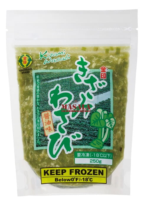 Kizami mrożone siekane wasabi w sosie sojowym 250g - KINJIRUSHI KIZAMI WASABI