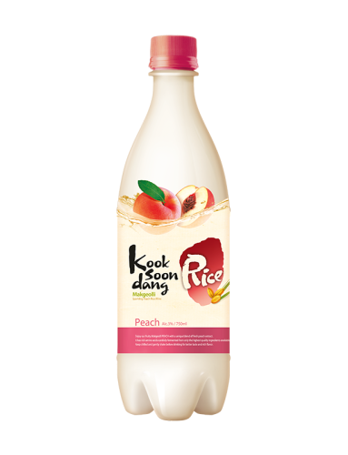 Wino ryżowe koreańskie makgeolli o smaku brzoskwiniowym 3% 750ml - Kooksoondang
