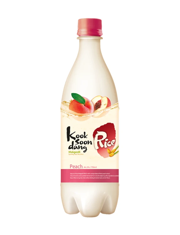 Wino ryżowe koreańskie makgeolli o smaku brzoskwiniowym 3% 750ml - Kooksoondang