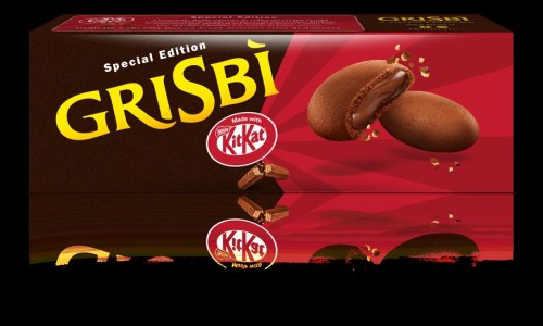Grisbi x Kit Kat Ciastka Biszkoptowe z Nadzieniem Czekoladowym 112g - Grisbi