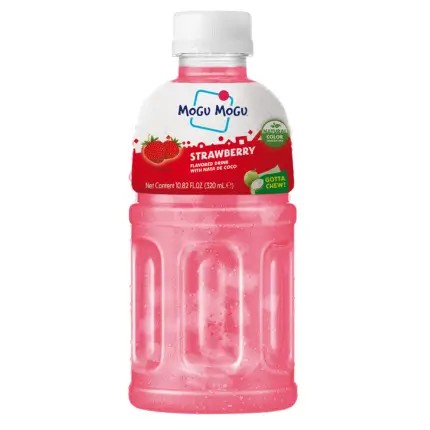 Mogu Mogu Napój Truskawkowy z Galaretką Nata de Coco 320ml - Mogu Mogu