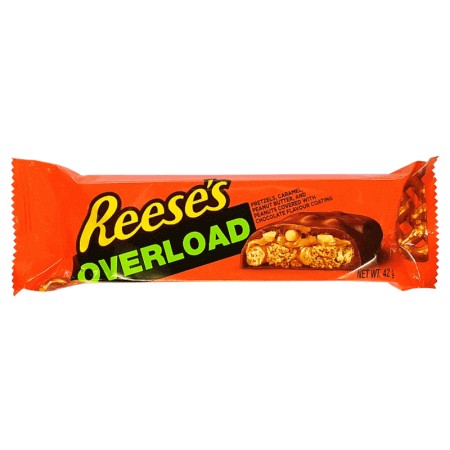 Reese's Overload Baton z Masłem Orzechowym Karmelem i Preclami 42g - Reese's