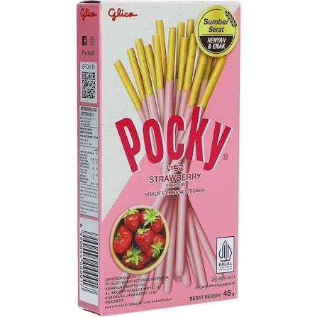 Paluszki biszkoptowe Pocky Truskawkowe 45g - Glico