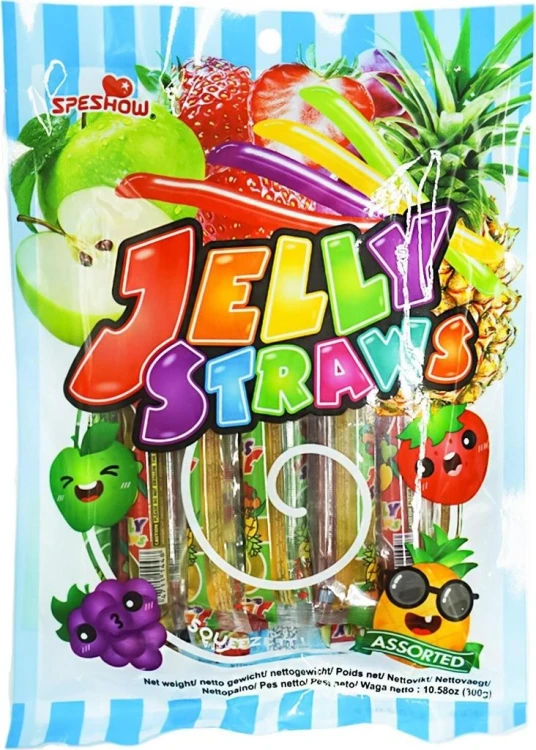 Galaretki Jelly Straws owocowe mix 300g - Speshow