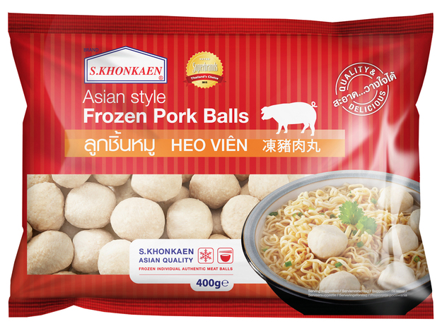 Kulki mięsne wieprzowe mrożone do Hot Pot 400g - S.Khonkaen