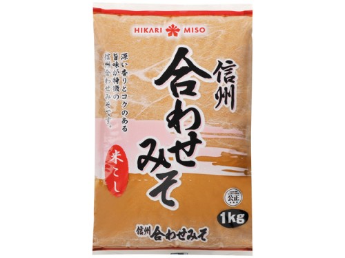 Japońska pasta Miso Awase ciemna mieszana 1kg - Hikari Miso