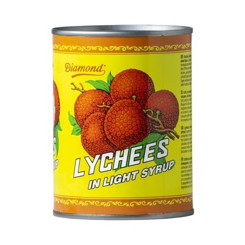 Liczi w puszce słodzone Lychees 540g - Diamond